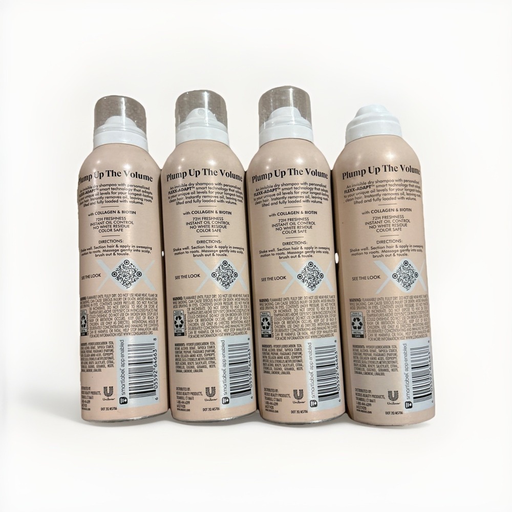 Nexxus Refresh Volume Dry Shampoo 5oz. Can, NEW! LOT OF 4. One Missing Cap - Picture 2 of 2